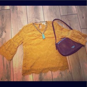 Lace Bell Sleeve Shirt